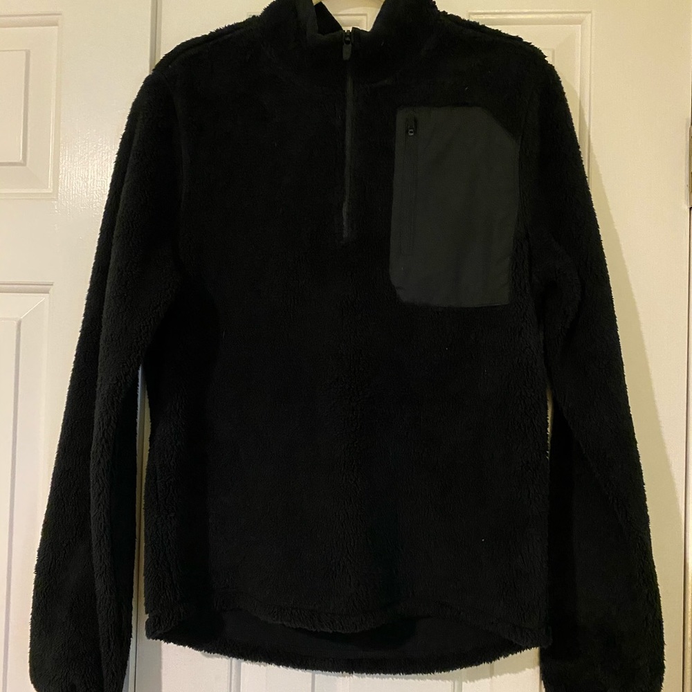 Fuzzy fleece pullover